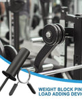 Adjustable Gym Weight Pin With Spring Clip Collar For 2 Inch Barbell Plates in gym setting