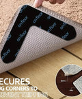 Non Slip Rug Tape Grippers 8 Pack 16 Pack Reusable Washable Carpet Tape for hardwood floors securing rug corner