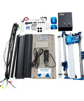 Pro Grade 110V 500W CNC Router Engraving Machine With USB Power Supply components laid out on a white surface, including ball screw and motor