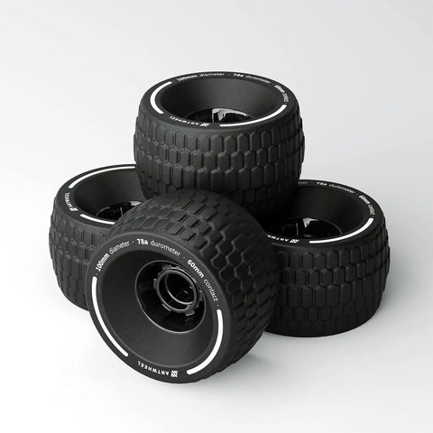 All-Terrain Longboard Wheels 100mm 65mm Urethane 78A High Rebound for Electric Skateboards, Off-Road Sidewalks and Dirt Paths