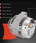 Alternator For Honda Odyssey 2000 3.5L V6 And Acura TL 1999 To 2003 CL 2001 To 2003 12V 105A With 6 Groove Pulley Clockwise Rotation Replacement Part Plug And Play 06311P8EA21RM 06311PGE506RM side view
