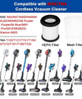 4 Pack HEPA Filter With Mesh Replacement For INSE N5S N5T S6T S6P Pro Cordless Vacuum Cleaner Compatible With N500 Series S6T Pro And More Replacement Filters, with various INSE vacuum models shown.