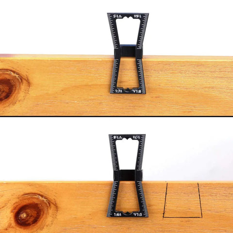 Heavy Duty Aluminum Dovetail Marker Guide Two Pack delivers precision for joint assembly on wood with clear scale markings.