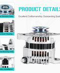 Alternator Replacement For 1995 1996 1997 Pickup 2.4L 60 Amp 12V Plug N Play Direct Fit Fits LR160727 23100-0S300R