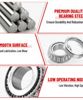 Two Pack 30205 Trailer Bearings Kit With Races And TC 30x52x10mm Seals Dust Covers And Cotter Pins For 25mm Axles materials