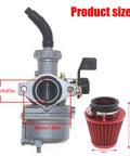 22mm PZ22 Carburetor Built For SSR 125cc 110cc TaoTao DB14 DB24 ATV Dirt Bikes Go Karts Coleman Honda CRF50 XR50 Product Size