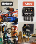 Before and after using Heavy Duty Power Tool Rack For Electric Drill Wall Mount Organizer For Garage