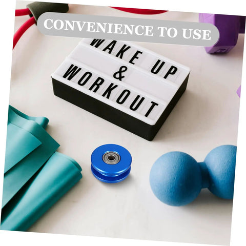 Aluminum Alloy U Groove Bearing Pulley For Cable Systems With Dual Bearings - Quiet, Smooth Roller For Gym Attachments, Heavy Duty Weight Training, High Efficiency, Stable And Durable Pro Grade Build, blue aluminum pulley with bearing