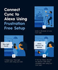 Instructions for connecting A19 Smart LED Light Bulbs Soft White Dimmable 60W Equivalent, Bluetooth and WiFi to Alexa.