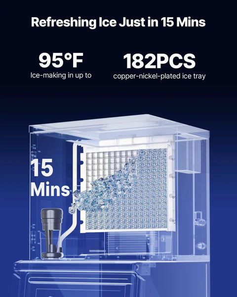 Commercial Ice Maker Head 650 Lbs Per Day Stainless Steel Ice Machine with water flow in copper-nickel-plated tray