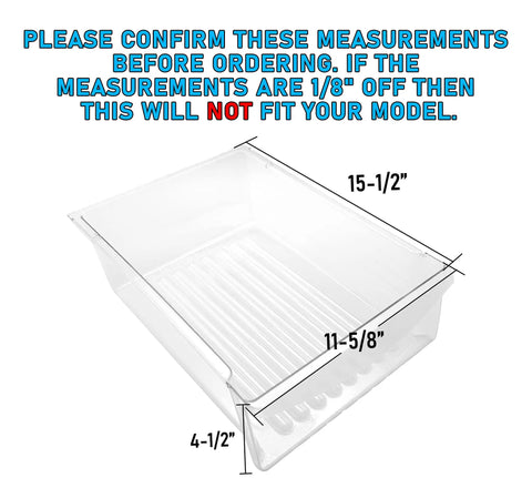 Meat Pan Crisper Bin 240530811 Upgrade For Frigidaire Refrigerator Replacement Drawer Beefed Up Crisper Tray Fits Frigidaire Refrigerators Easy Install Lifetime Appliance Part Kitchen Must Have For Fresh Meals