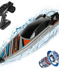 Beastly 22 Inch RC Racing Boat With Brushless Motor Forty KmH Speed LED Lights Built For Adults Poolside Vibes And Lake Races