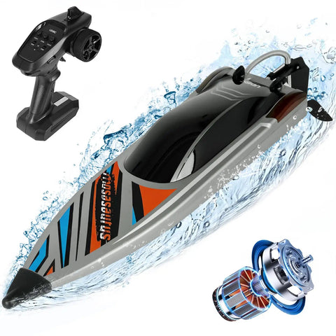 Beastly 22 Inch RC Racing Boat With Brushless Motor Forty KmH Speed LED Lights Built For Adults Poolside Vibes And Lake Races