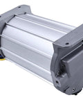 Heavy Duty Electric Hydraulic Trailer Brake Actuator 1000 Psi with four wire harness, metallic finish, designed for drum brakes.