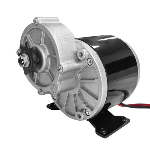 24V 350W Geared Electric Motor MY1016Z3 With 9 Tooth Sprocket for E Scooter, street ready gear reduction drive