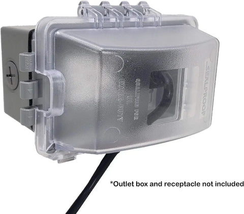 Weatherproof In Use Outlet Cover With Lockable Bubble Cover For Outdoor Plugs And Receptacles Horizontal Or Vertical Mount UL Extra Duty Compliant 18 Configurations
