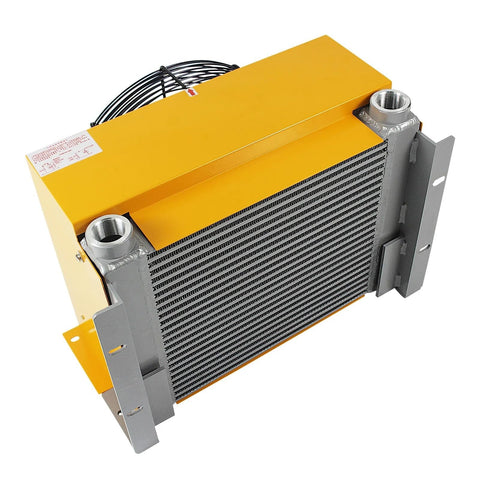 Heavy-Duty Hydraulic Oil Cooler Fan With 8KW Cooling Capacity And 150 LPM Flow, Industrial-Grade Plate Pin Heat Exchanger Radiator For Wide Applications DC24V