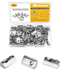 Roll In Spring Loaded T Nuts M3 X 0.5mm 100 Pack Carbon Steel Nickel Plated For 20x20 Aluminum Extrusions And 20 Series in box