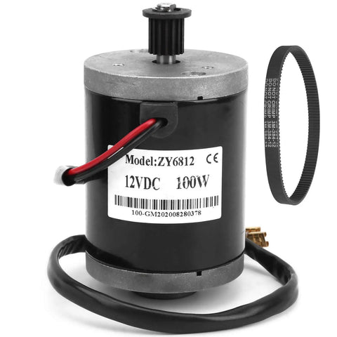 12V 100W High Speed Brushed Electric Scooter Motor Low Noise With Crazy Torque For Scooters And E Bikes Fast Startup Reliable Daily Power Fits 384 Pulley Belt Systems with belt