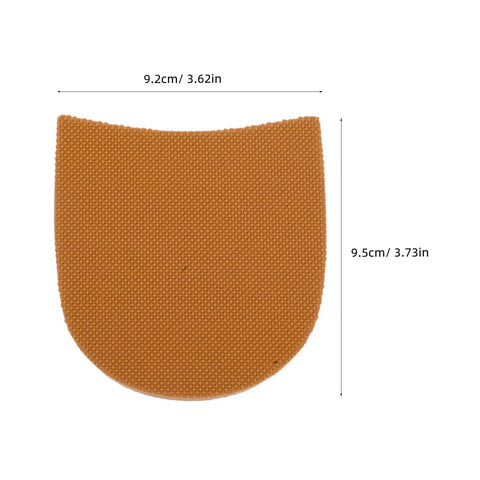 Ultra Durable Sneaker Heel Pads And Shoe Sole Protector Rubber Anti Slip Heel Repair Pads for boots and sneakers, shown front view.
