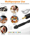 Must Have Resin Jewelry Drill Kit With Electric Hand Drill And Pin Vise, drill bits, pin vise, applications for jewelry and crafts.