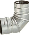 3 Inch Vent 90 Degree Elbow For Ducting And Chimneys 3PVL E90R Silver Built Tough Durable Metal Vent Elbow with Easy Install