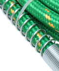 Middle-Pressure Steam Hose For Irons, High-Strength Flexible Silicone Rubber Tube, 9.8 Feet, Green, close-up of coiled design