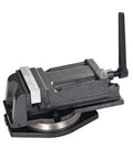 Heavy Duty Tilting Swivel Bench Vise 4 Inch Milling Vice For CNC Workbenches with textured grip and swivel base.