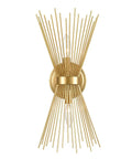Brass Vanity Light Mid Century Starburst Wall Sconce With Two Light Modern Wall Mounted Bath Fixture For Bathroom Bedroom Hallway