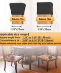16 Piece Square Chair Leg Protectors Set Silicone Furniture Feet size guide over vintage dining room