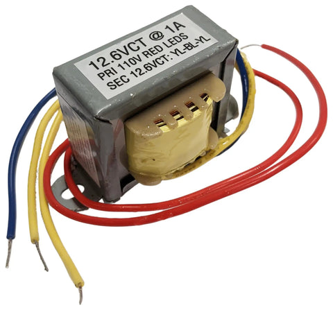 Two Pack 12.6 VCT 1A Power Transformer With Wire Leads And Foot Mount For Circuit Boards And Electronics Projects, 2x1.6x1.67 Inch