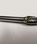 Three Eighths Inch SG3 Pointed Tree Bur Double Cut Solid Carbide For Ferrous And Nonferrous Metals Ideal For Precision Stock Removal
