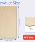 Top Shelf Baltic Birch Plywood Sheets Pack Of Twelve Three Millimeter One Eighth By Twelve By Twenty Four size illustration with dimensions.