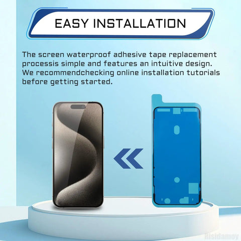 5 Pack Waterproof Adhesive Stickers Kit For iPhone 15 Pro Max 6.7 Inch Pre Cut Watertight Screen Frame Seal Tape For Internal Repair