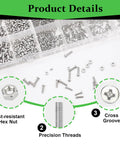 Metric Micro Screws Assortment Kit With Eighteen Sizes From M1 Through M2 Point Five Phillips Pan Head Tiny Machine Screws