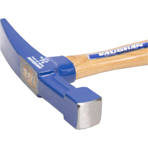 Heavy Duty 24 Oz Brick Hammer For Masonry Work Break Bricks And Concrete Drop Forged American Steel Made In USA with wooden handle