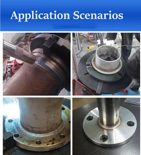 Rugged Rotary Welding Positioner Turntable With 0 To 90 Degree Tilt Stand and Snappy Foot Pedal Control featuring pipe flange applications.