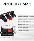 Two Way Spring Terminal Clip Push Release Connector Plate Jack Socket For Speaker Terminal Strip Block Jointing Clamp Test Clip WP2-19