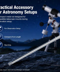 Counterweight Rod For Telescope 12mm By 21cm 8.3in Metal Balance Shaft For Astronomical Mount Built Tough Replacement