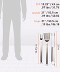 Heavy Duty Grill Tools Set With 304 Stainless Steel Spatula, Tongs, And Meat Fork, dimensions and weights displayed.