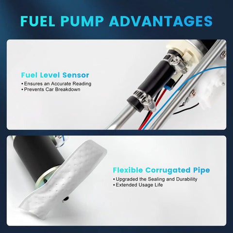 Premium Electric Fuel Pump Module Replacement For 1996 1997 Chevy GMC Trucks CK 1500 2500 3500 4.3L 5.0L 5.7L 7.4L Drop In No Hassle Install Turbo Pump With Enhanced Fourth Gen Motor close-up view