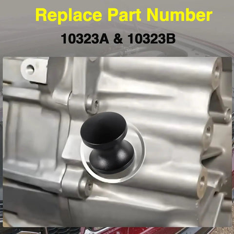Transmission Dipstick Replacement For 6F24 Automatic Transmissions 10323A 10323B shown installed in silver casing