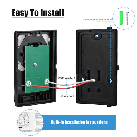 Easy Install Garage Door Wall Button Upgrade Kit With Multi Function Control Panel For Universal Openers No Fuss Push Switch Replacement For LiftMaster Style Units Durable Build And Quick Home Improvement Upgrade For Safer Smarter Door Control