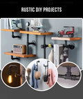 Gear Up Your DIY Projects With A Three Quarters Inch Nipples Assortment Kit For Steel Pipe Fittings In Black shown in home decor