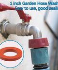 80 Pack Garden Hose Washers Rubber Gaskets For 3/4 Inch Fittings fits all standard outdoor hoses with red self-locking tab