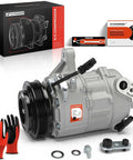 Premium AC Compressor With Clutch Replacement Straight Up Built Tough For Knockout Cooling On Your Daily Driver, detailed view with four groove pulley.