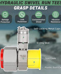 JIC37 Hydraulic Swivel Run Tees Set 7 Pack For Excavators And Heavy Machinery Tee Connectors And Tester Couplings Pro Grade