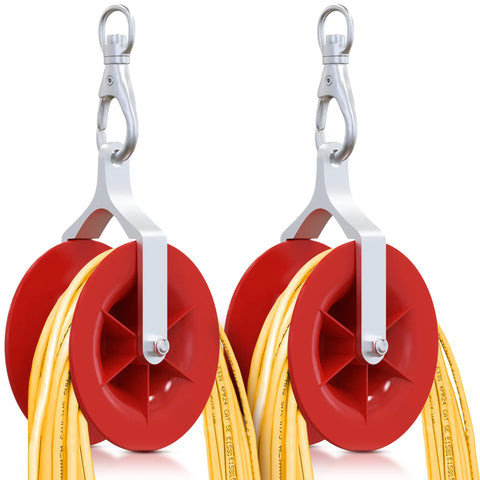Pro Grade Low Voltage Cable Pulley For Long Runs And 90 Degree Bends Cat5e And Cat6 Coax Fire Alarm Access Control And Audio Cables Safe Wire Pulling Durable ABS Roller Smooth Operation And Easy Install Made In USA