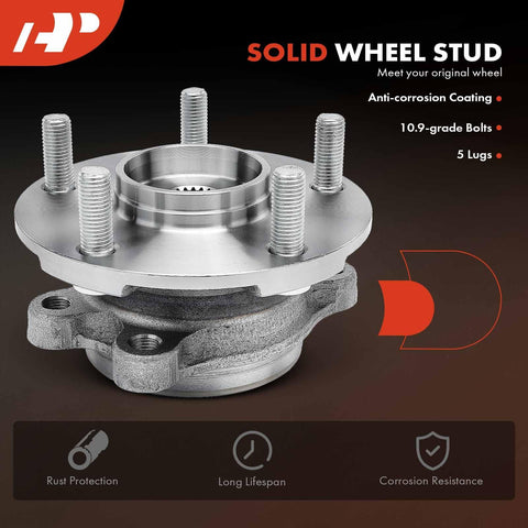 Two-Pack Front Wheel Bearing And Hub Assembly 5-Lug Set For Toyota RAV4 2006-2012, Corolla iM, Prius V, Scion tC, xB, iM, Lexus HS250h