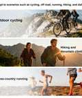 Outdoor adventurers cycling, hiking, and running wearing Hydration Running Vest Backpack That Keeps Your Gear Handy For Trail Runners